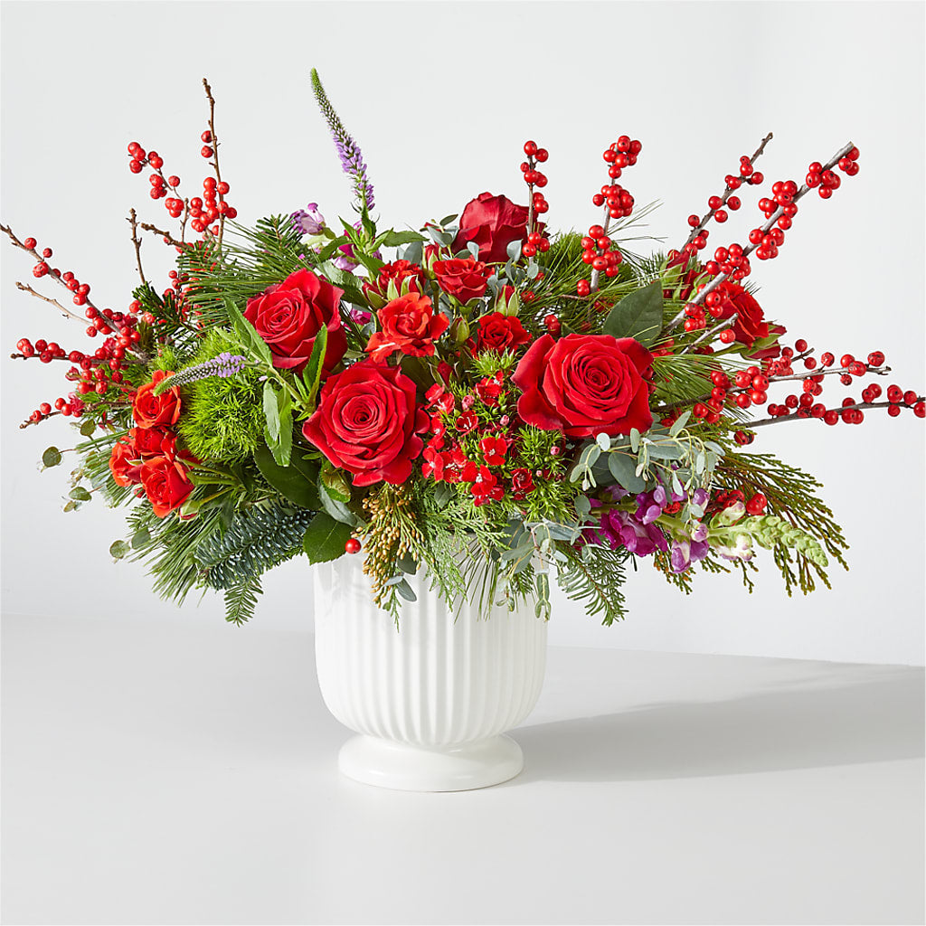 Big Red Bow Bouquet – Flower Garden Florist, Fort Worth TX