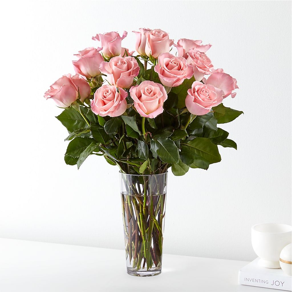 Long Stem Pink Rose Bouquet – Flower Garden Florist, Fort Worth TX