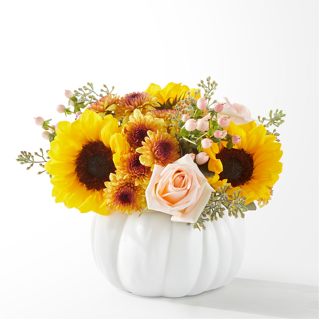 Pumpkin to Talk About Bouquet – Flower Garden Florist, Fort Worth TX