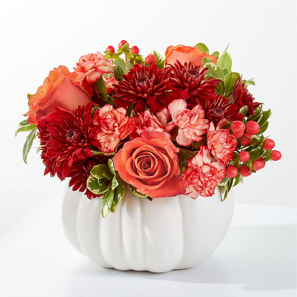 Autumn Air Pumpkin Bouquet – Flower Garden Florist, Fort Worth TX
