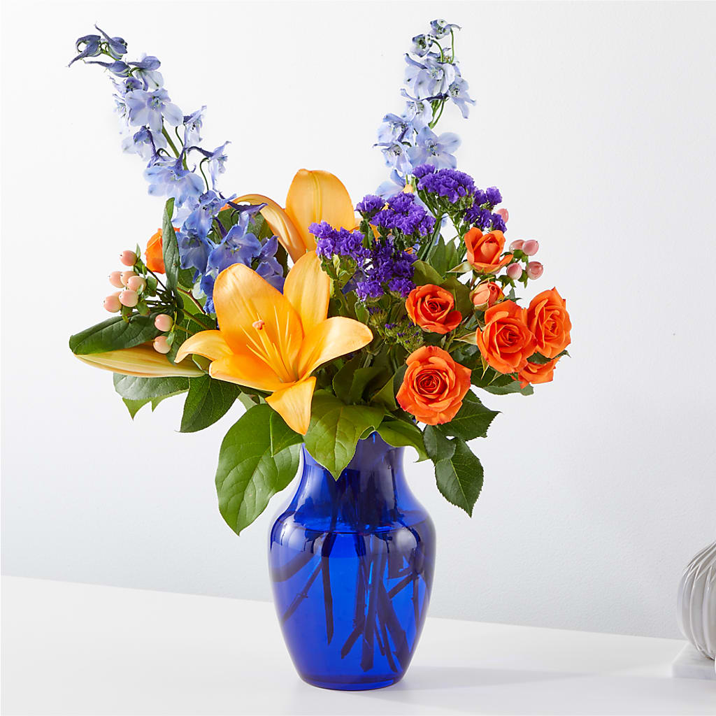 Radiant Citrus Bouquet – Flower Garden Florist, Fort Worth TX
