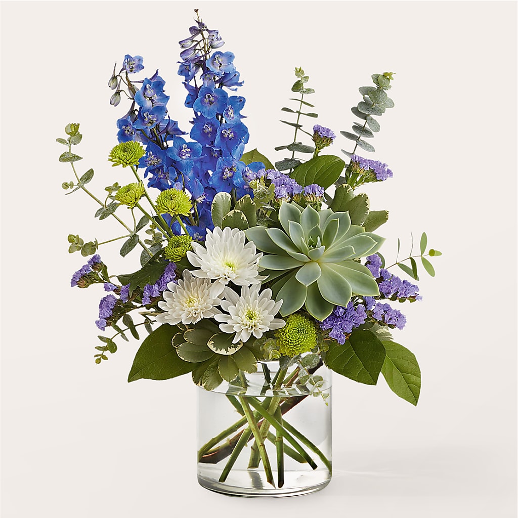 Cerulean Waves Bouquet – Flower Garden Florist, Fort Worth TX