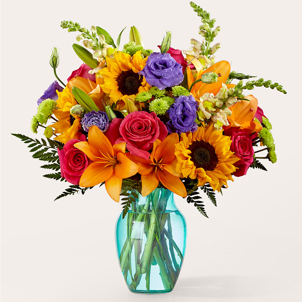 Double Rainbow Bouquet – Flower Garden Florist, Fort Worth TX