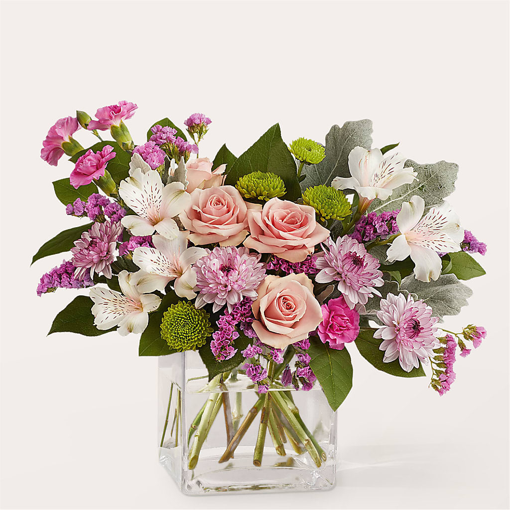 Pink Suede Bouquet – Flower Garden Florist, Fort Worth TX
