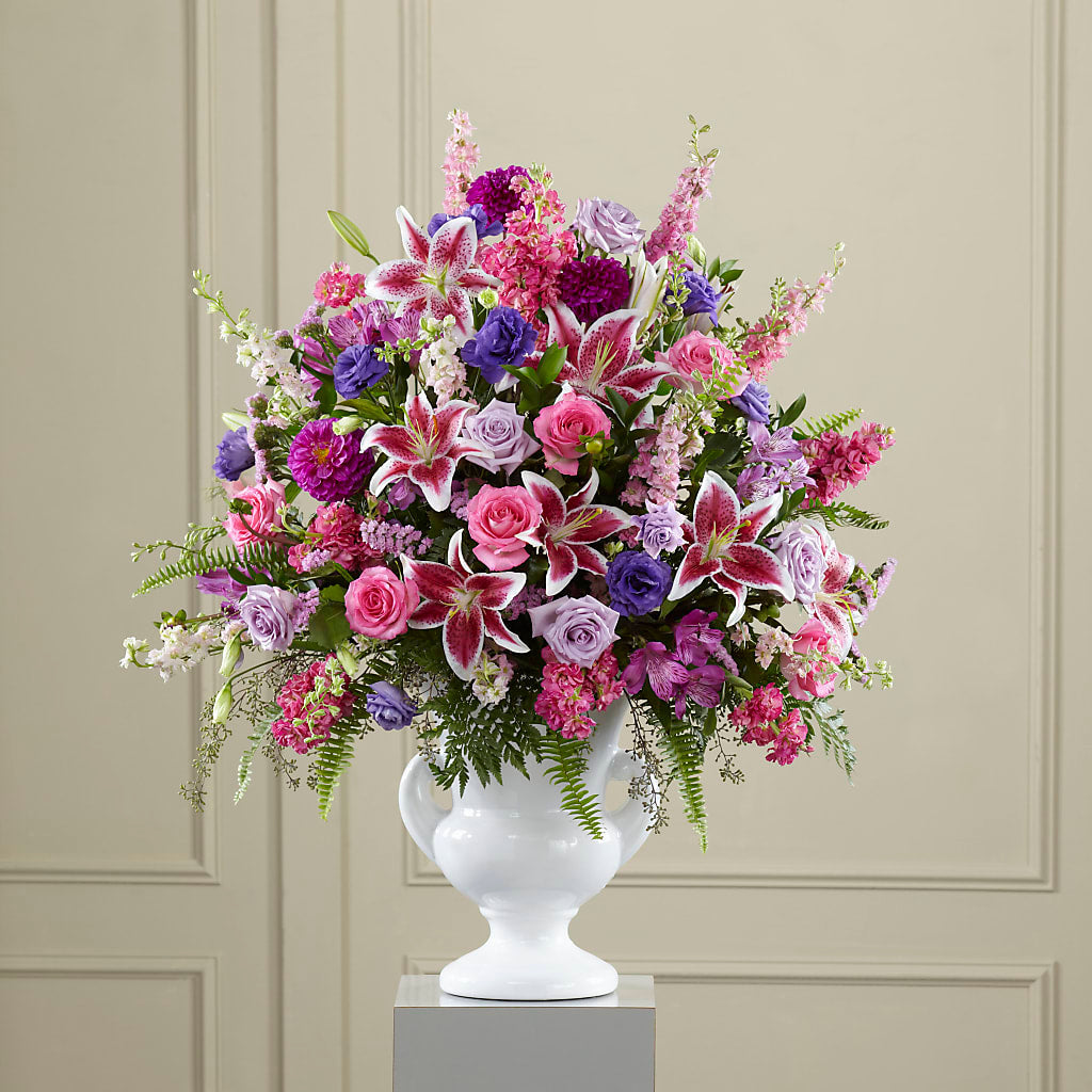 Peaceful Tribute Arrangement – Flower Garden Florist, Fort Worth TX