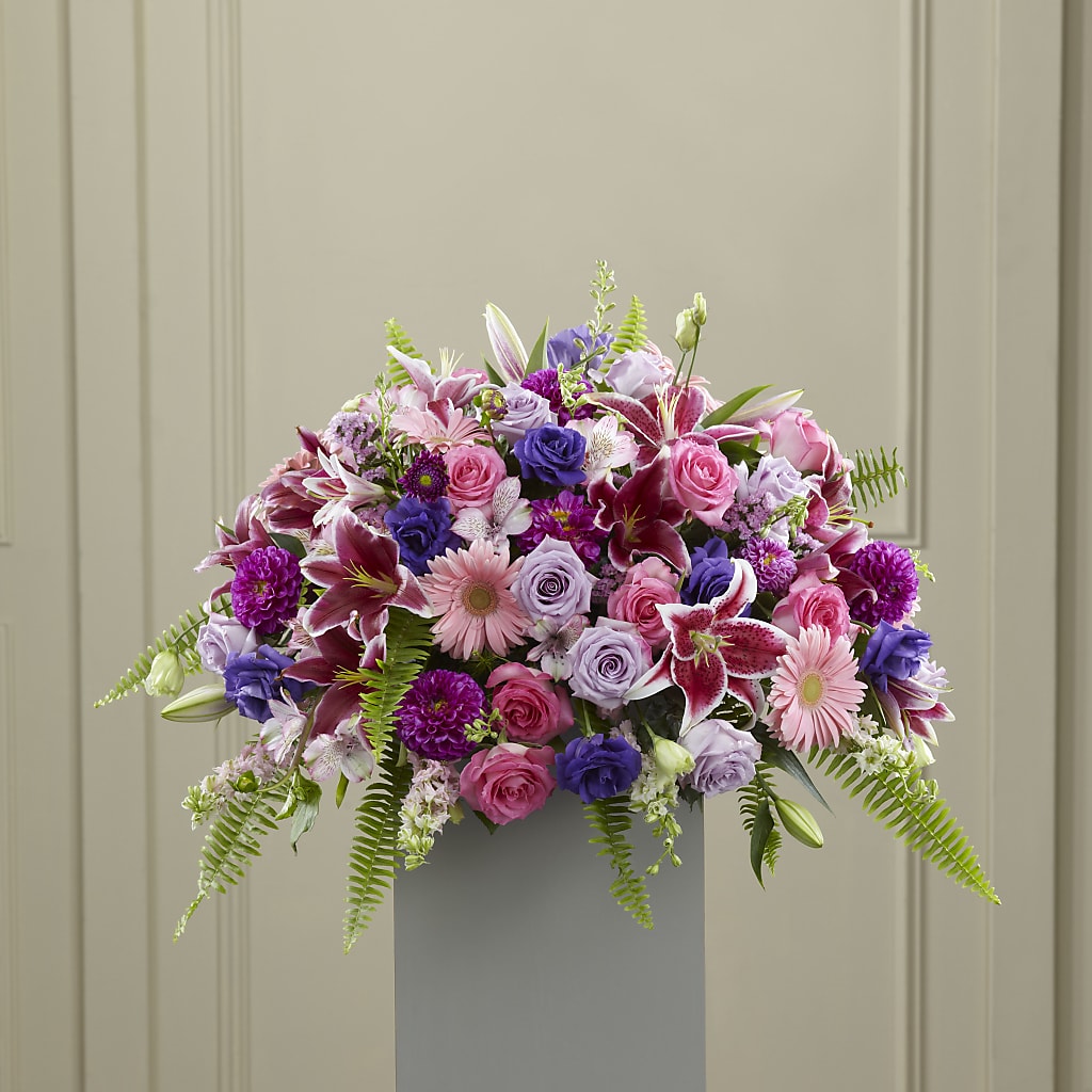 Fare Thee Well Pedestal – Flower Garden Florist, Fort Worth TX