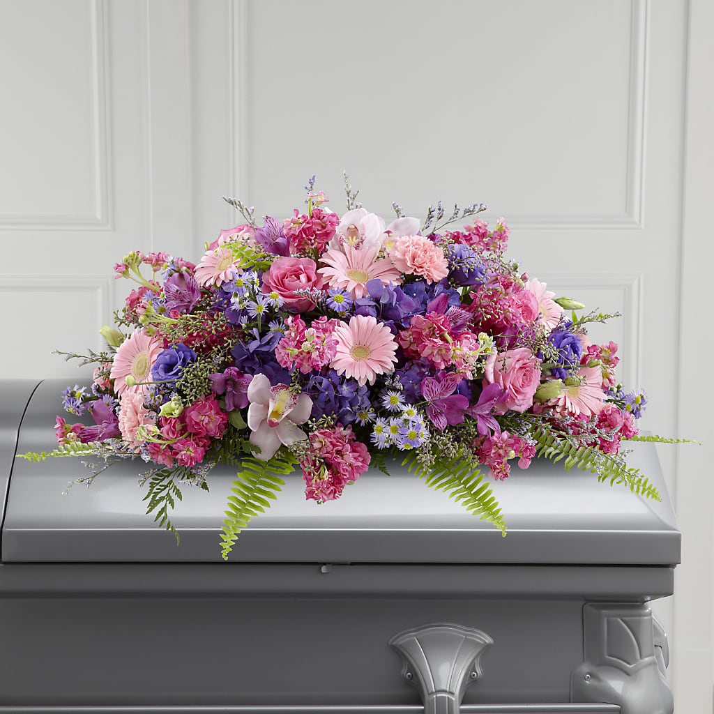 Glorious Garden Casket Spray – Flower Garden Florist, Fort Worth TX