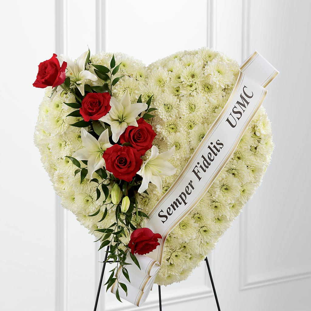 Heartfelt Hero Standing Heart – Flower Garden Florist, Fort Worth TX