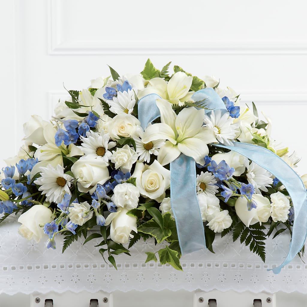 Tender Treasure Casket Spray – Flower Garden Florist, Fort Worth TX