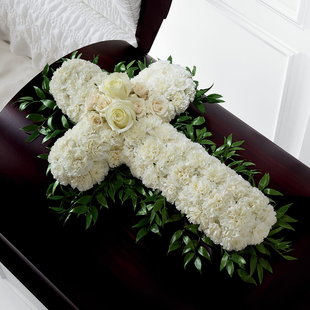 Peaceful Memories Casket Spray (Standard) – Flower Garden Florist, Fort Worth TX