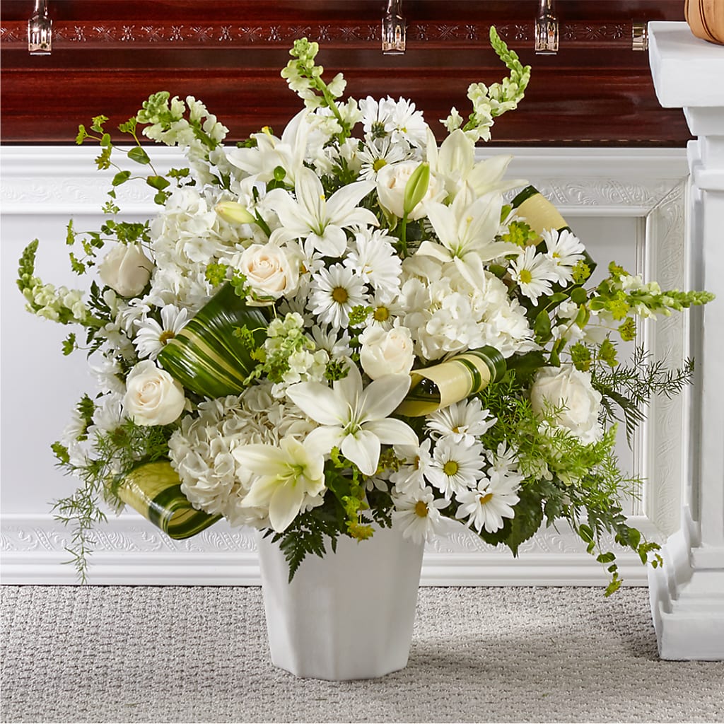 Thoughts of Tranquility Floor Basket – Flower Garden Florist, Fort Worth TX