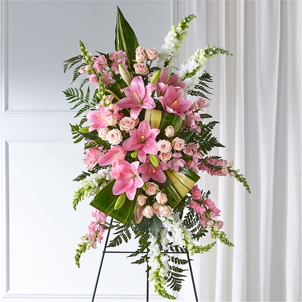 Elegant Embrace Standing Spray – Flower Garden Florist, Fort Worth TX