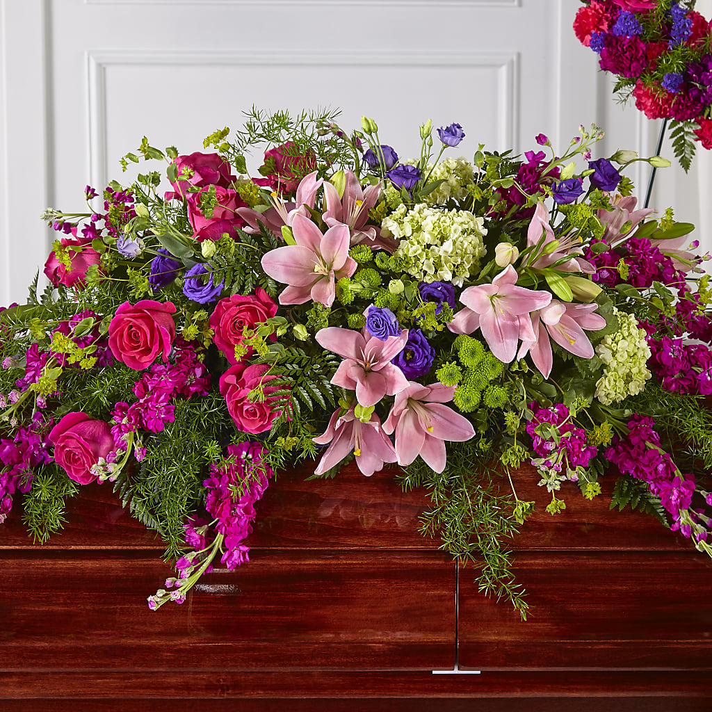 Radiant Tribute Casket Spray – Flower Garden Florist, Fort Worth TX