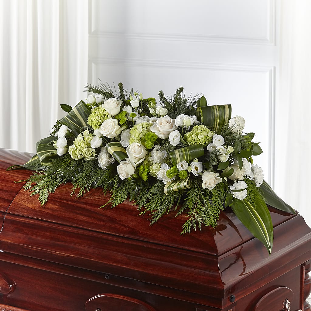 Hopeful Gesture Casket Spray – Flower Garden Florist, Fort Worth TX