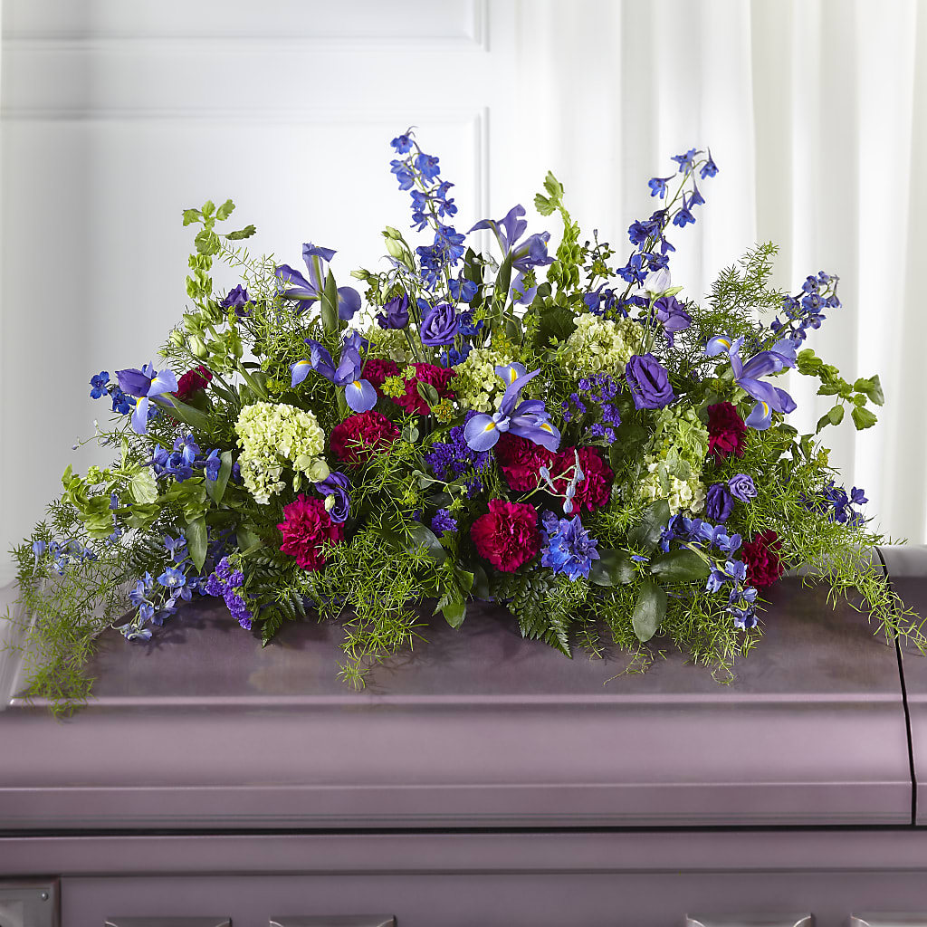 Always Treasured Casket Spray – Flower Garden Florist, Fort Worth TX