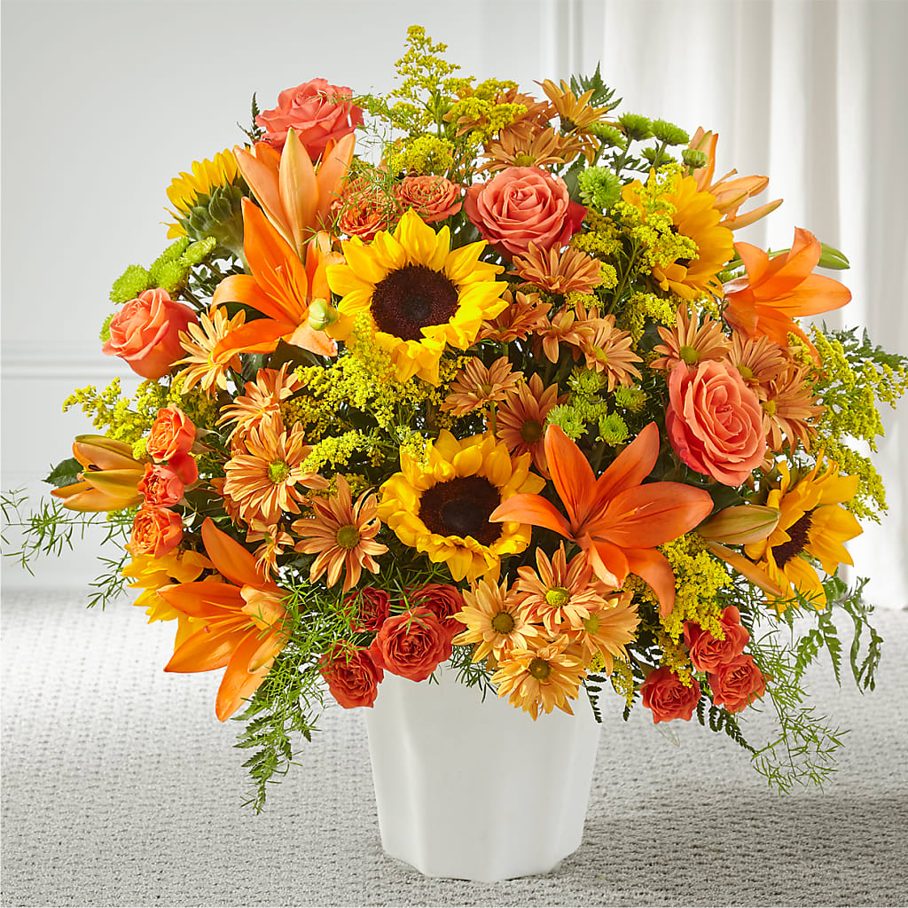 Harvest Thoughts Floor Basket – Flower Garden Florist, Fort Worth TX