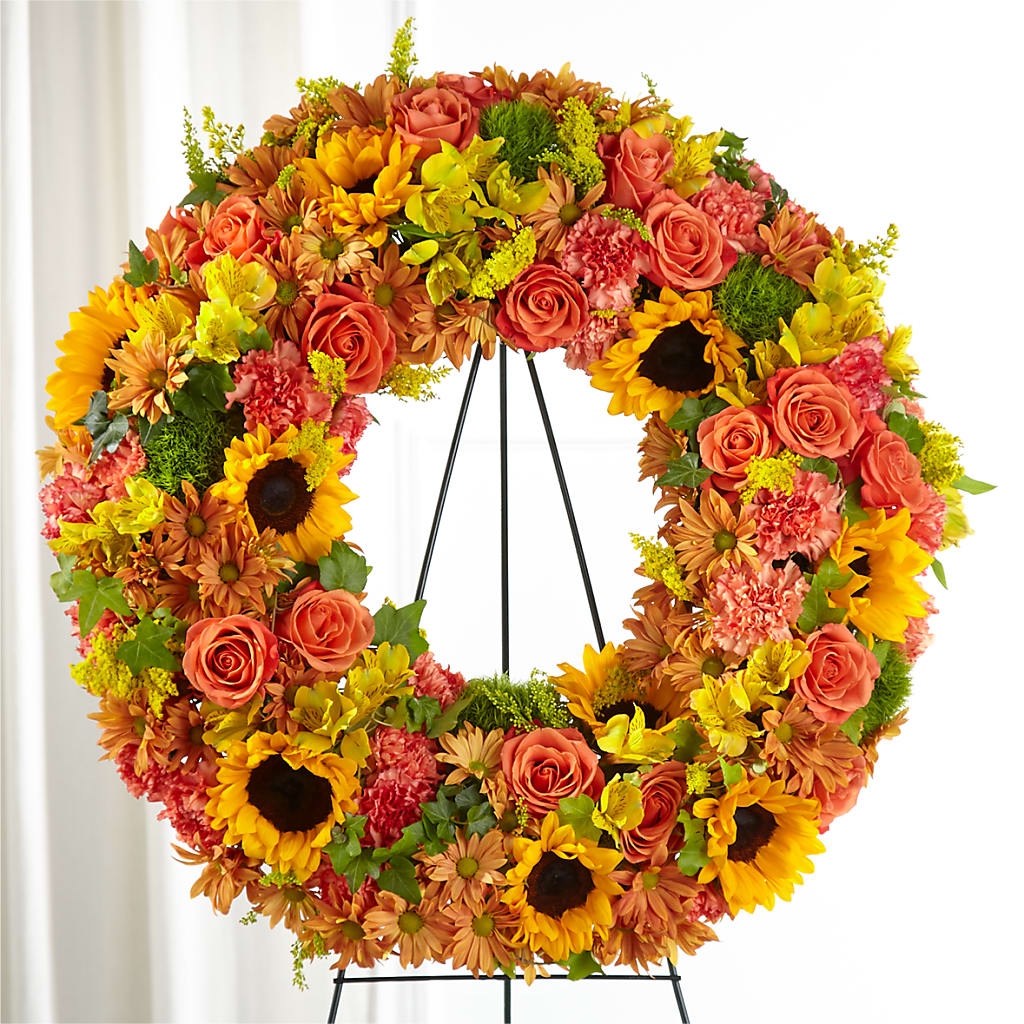 Autumnal Memories Wreath (Standard) – Flower Garden Florist, Fort Worth TX