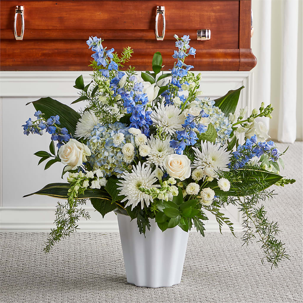 Everlasting Memories Floor Basket – Flower Garden Florist, Fort Worth TX
