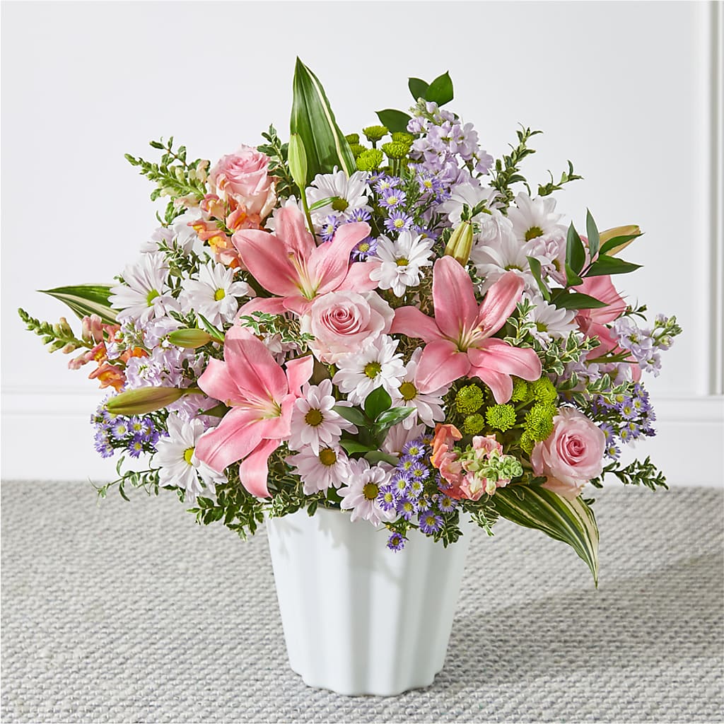 Abundant Compassion Floor Basket – Flower Garden Florist, Fort Worth TX