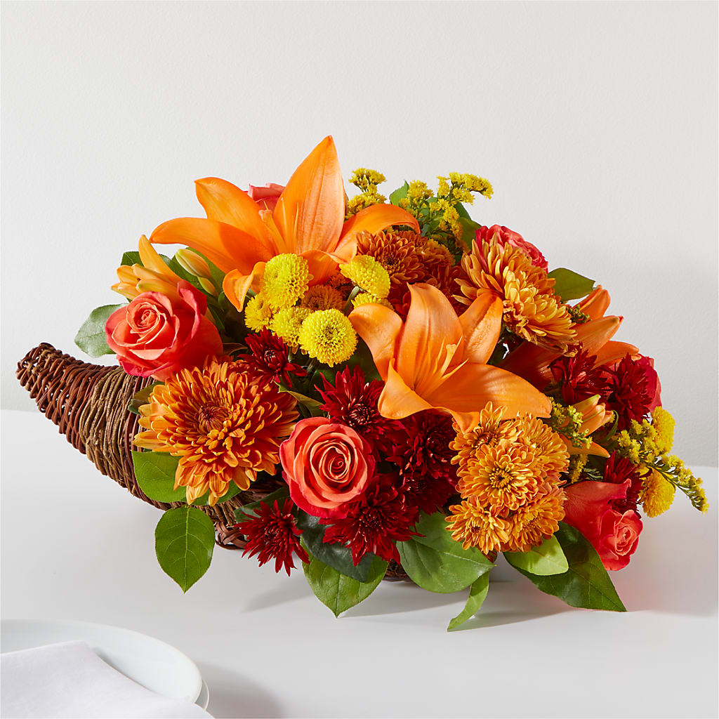 Bouquet of Blessings Cornucopia – Flower Garden Florist, Fort Worth TX