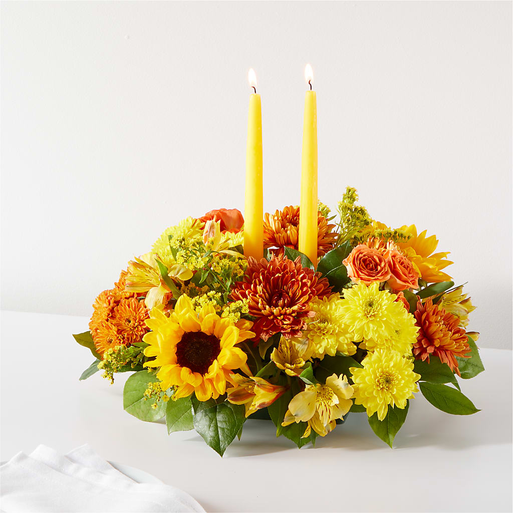 Autumn Harmony Centerpiece – Flower Garden Florist, Fort Worth TX