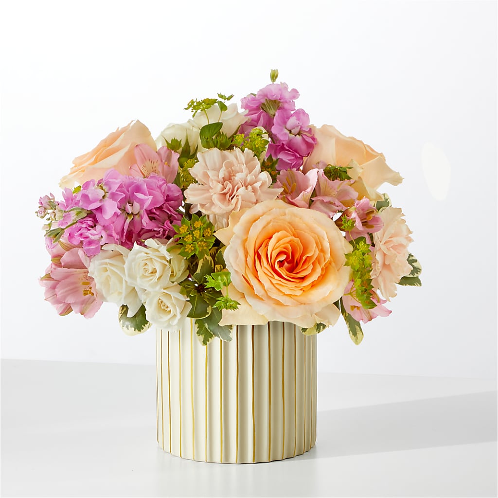 Paradise Bouquet with Ivory Vase – Flower Garden Florist, Fort Worth TX