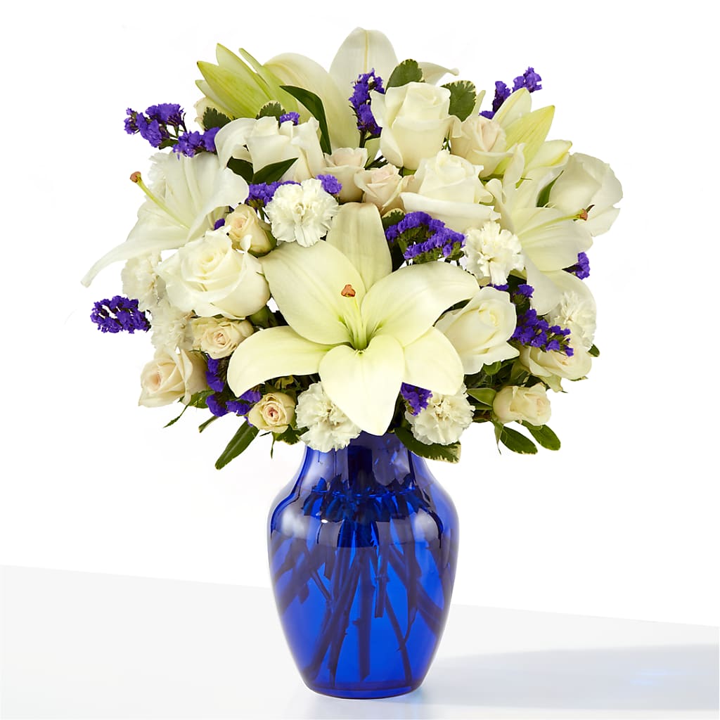 Sapphire Rush Bouquet – Flower Garden Florist, Fort Worth TX