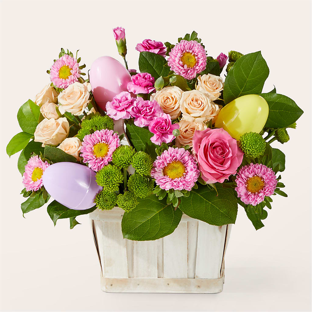 Get Eggcited Basket – Flower Garden Florist, Fort Worth TX