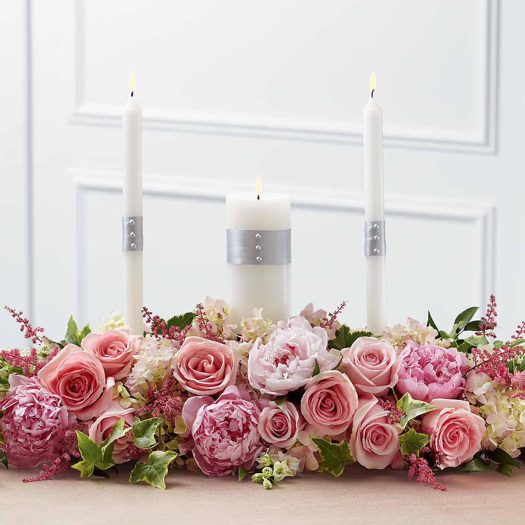 Worldwide Romance Unity Candle Arrangement – Flower Garden Florist, Fort Worth TX