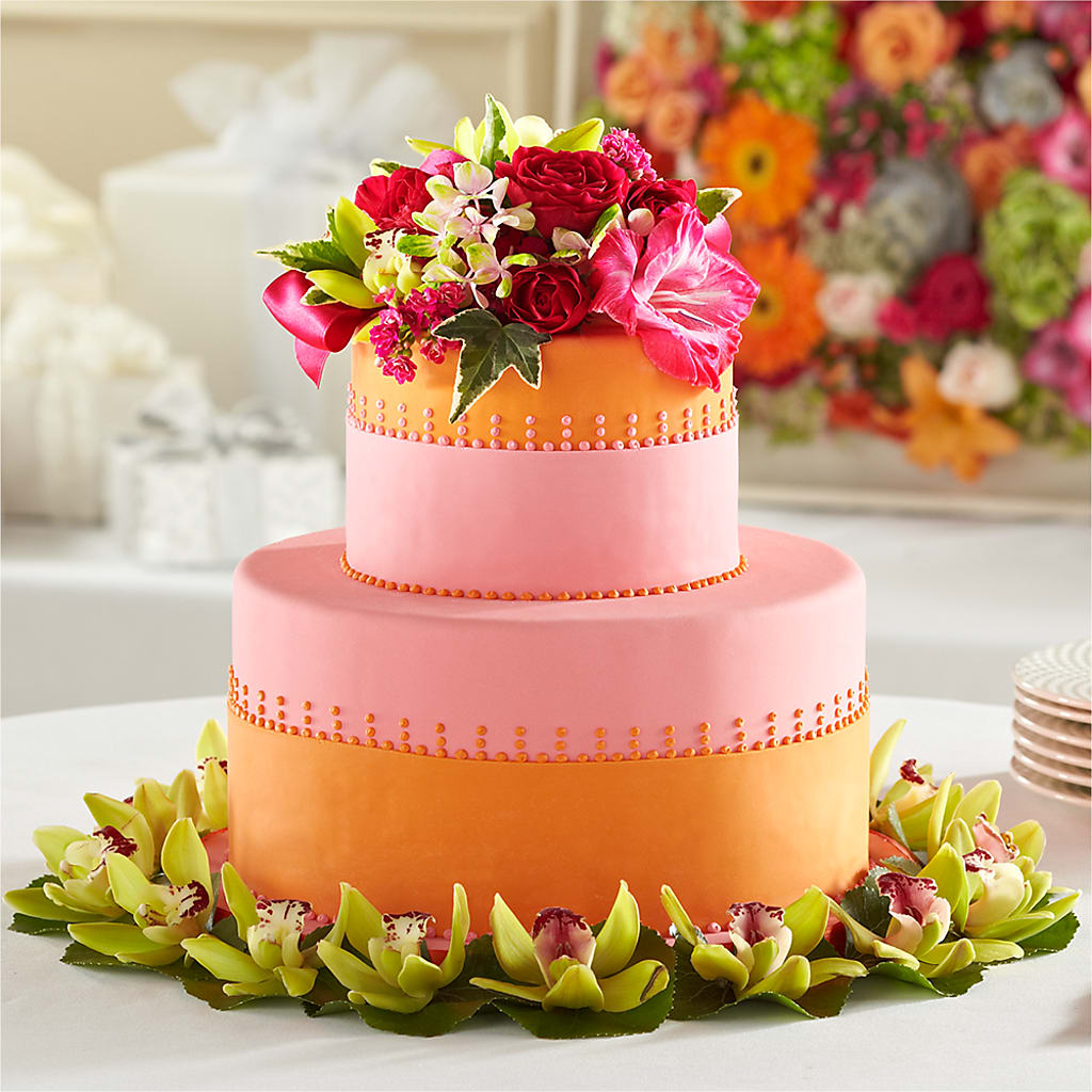 Sweet Citrus Cake Decor – Flower Garden Florist, Fort Worth TX