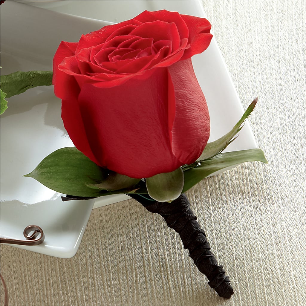 Red Rose Boutonniere – Flower Garden Florist, Fort Worth TX