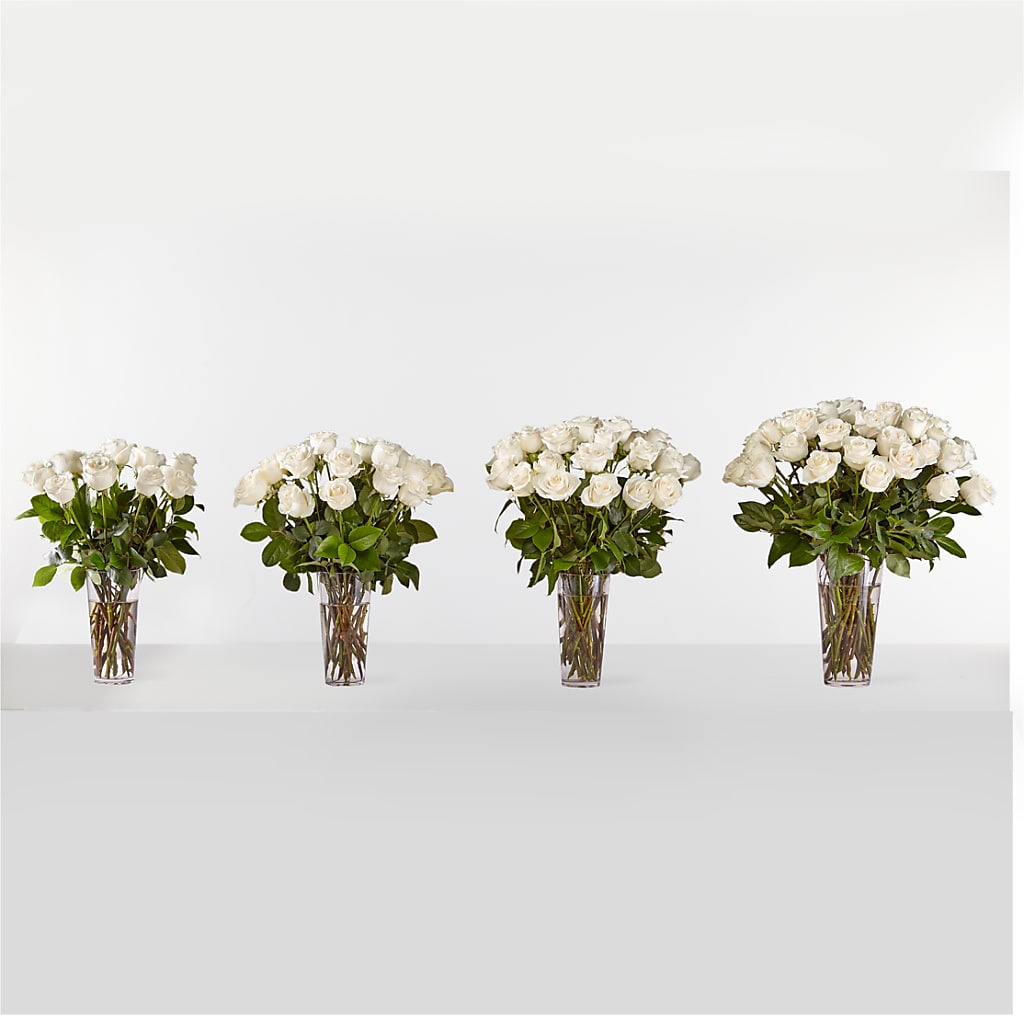 Long Stem White Rose Bouquet –  Flower Garden Florist, Fort Worth TX