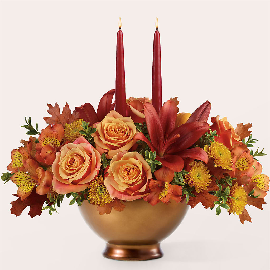 Harvest Table Centerpiece –  Flower Garden Florist, Fort Worth TX