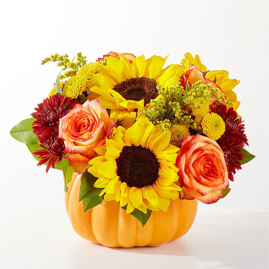 Golden Gourd Pumpkin Bouquet –  Flower Garden Florist, Fort Worth TX