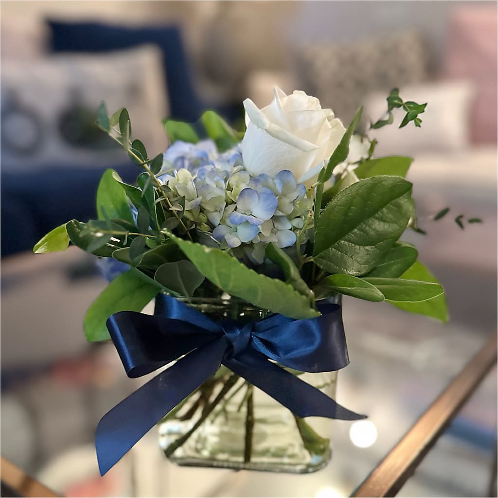 Sky Blue Delight Bouquet –  Flower Garden Florist, Fort Worth TX