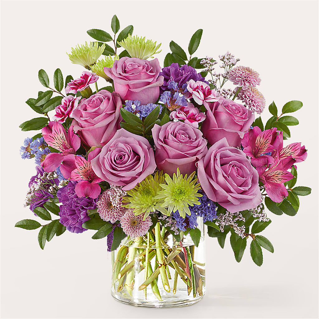 Glass Half Full Bouquet –  Flower Garden Florist, Fort Worth TX
