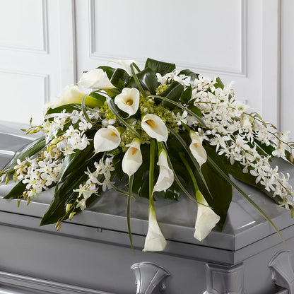 Angel Wings Casket Spray –  Flower Garden Florist, Fort Worth TX