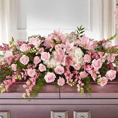 Life & Remembrance Casket Spray –  Flower Garden Florist, Fort Worth TX