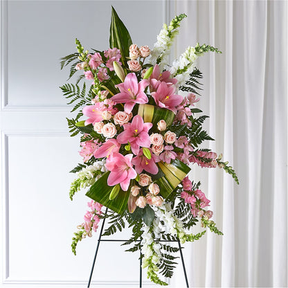 Elegant Embrace Standing Spray –  Flower Garden Florist, Fort Worth TX