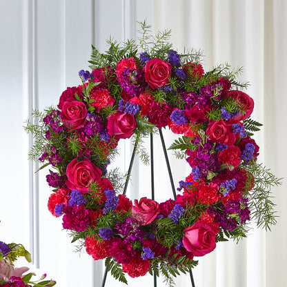 Calming Colors Wreath –  Flower Garden Florist, Fort Worth TX