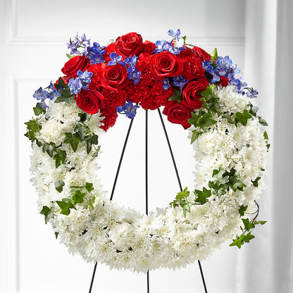 Patriotic Passion Wreath –  Flower Garden Florist, Fort Worth TX