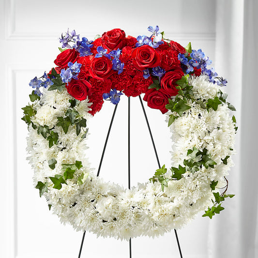 Patriotic Passion Wreath –  Flower Garden Florist, Fort Worth TX