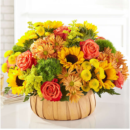 Harvest Sunflower Basket –  Flower Garden Florist, Fort Worth TX