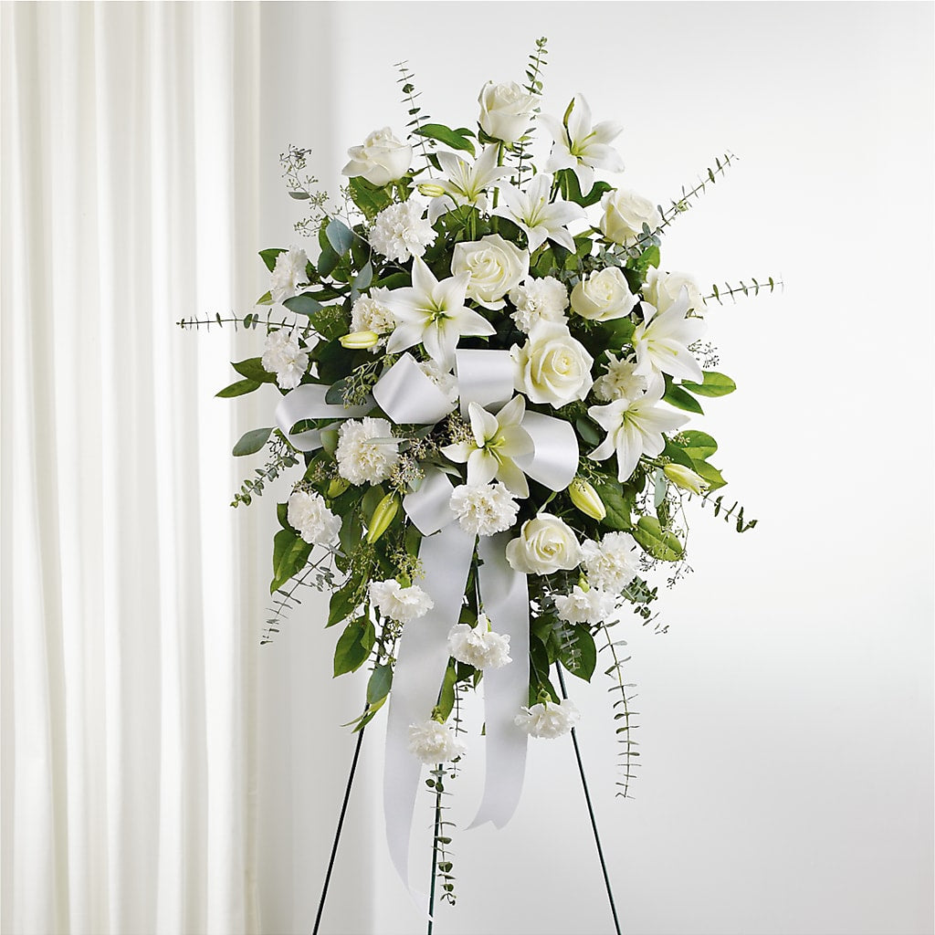 With Care Standing Spray –  Flower Garden Florist, Fort Worth TX