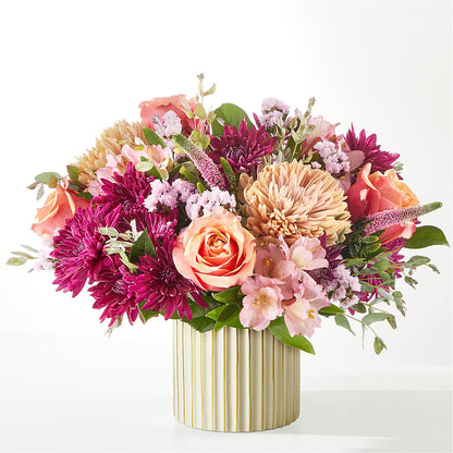 Berry Cobbler Bouquet with Ivory Vase –  Flower Garden Florist, Fort Worth TX