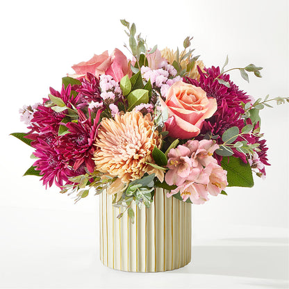 Berry Cobbler Bouquet with Ivory Vase –  Flower Garden Florist, Fort Worth TX