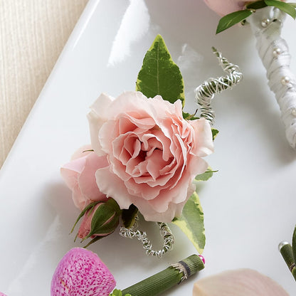 Pink Spray Rose Boutonniere –  Flower Garden Florist, Fort Worth TX