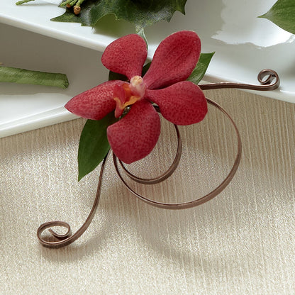 Red Mokara Boutonniere –  Flower Garden Florist, Fort Worth TX